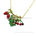 Trendy pendant necklaces, made of plastic, bead, oil drip and metal, in various colors/sizesNew